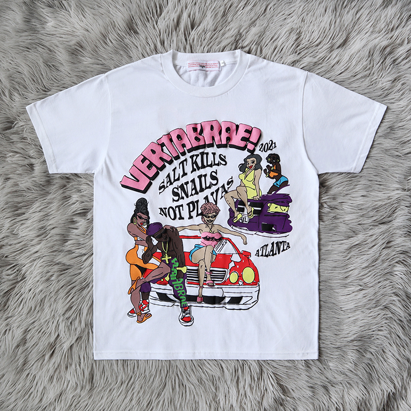 Puff Printed T shirt Washed Men Women High Quality Tee Oversize Tops Short Sleeve Real Pics, White
Puff Printed T shirt Washed Men Women High Quality Tee Oversize Tops Short Sleeve Real Pics, White