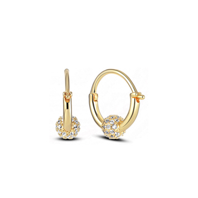 Women 925 Sterling Silver Earrings Stud Fit P plata Sparkling Heart Flower Rose Gold Hoop Earring For Ladies Gift DIY Making With Box