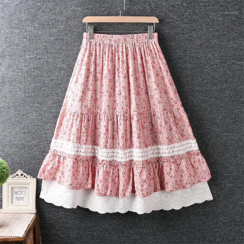 Colors --romantic Flowers Print Lace Layers Literary Mori Girl Sweet Elastic Waist Long Cake Skirt Saia Skirts, Gold
Colors --romantic Flowers Print Lace Layers Literary Mori Girl Sweet Elastic Waist Long Cake Skirt Saia Skirts, Gold