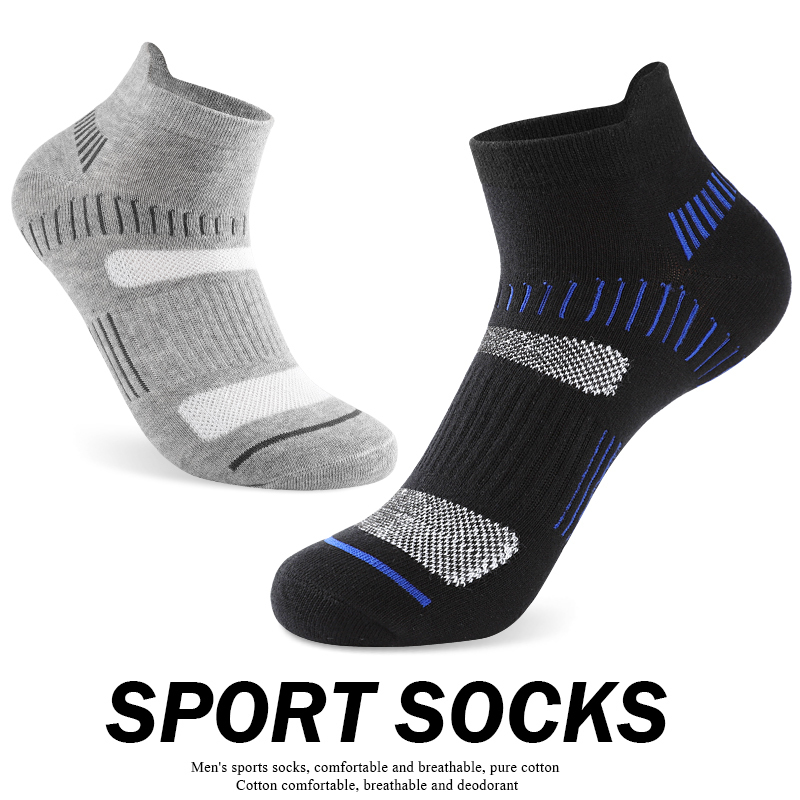 Men Ankle Socks10 Pair High Quality Cotton Athletic Cushioned Breathable Casual Sports Socks Male Short Socks Size3848 D220611
