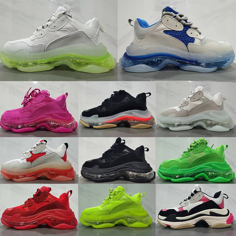 2022 Crystal Bottom Paris 17FW Triple S Sneakers Men Women Casual Shoes Vintage Platform Tripler Sports Outdoor Trainers Clear sole Dad Shoe, 12
2022 Crystal Bottom Paris 17FW Triple S Sneakers Men Women Casual Shoes Vintage Platform Tripler Sports Outdoor Trainers Clear sole Dad Shoe, 12