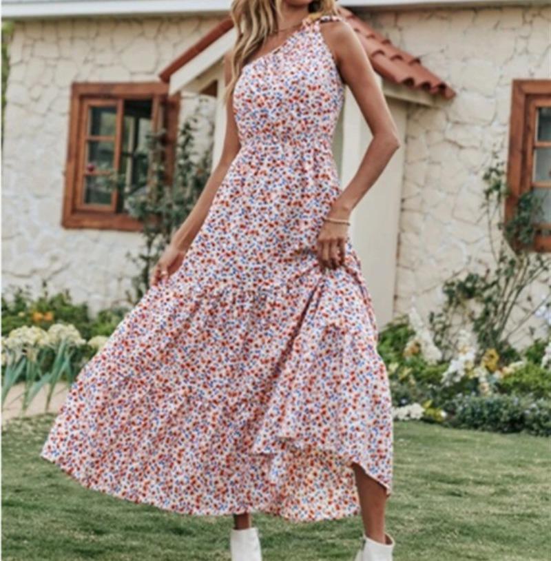 Party Dresses Summer One Shoulder Boho Sundress Women Sleeveless Floral Printed Maxi Long Oversized Ladies Casual A-Line DressParty, Beige
Party Dresses Summer One Shoulder Boho Sundress Women Sleeveless Floral Printed Maxi Long Oversized Ladies Casual A-Line DressParty, Beige