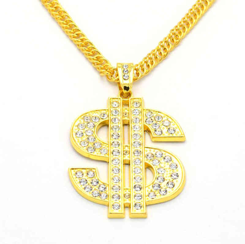 Wholesale Mens Punk Hips Hops 18k Gold Plated Diamond Dollar kolye Necklace Rhintone Dollar Sign Pendant Necklace Jewelry Charms
Wholesale Mens Punk Hips Hops 18k Gold Plated Diamond Dollar kolye Necklace Rhintone Dollar Sign Pendant Necklace Jewelry Charms