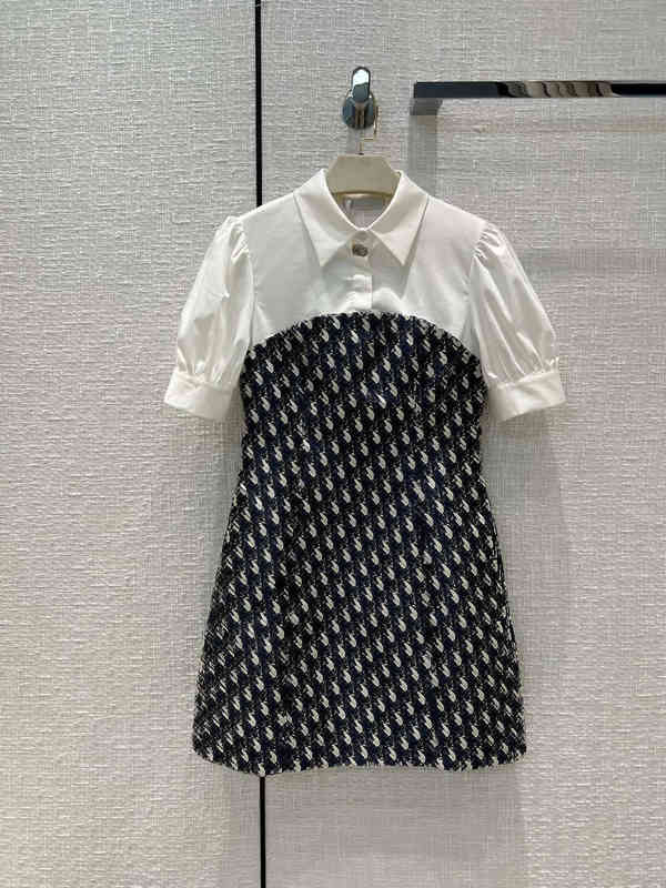Womens Designer Dresses Fake Two Piece Dress Custom Fabric Patchwork Shirt Dresses Fashion High Quality Women Clothing
Womens Designer Dresses Fake Two Piece Dress Custom Fabric Patchwork Shirt Dresses Fashion High Quality Women Clothing