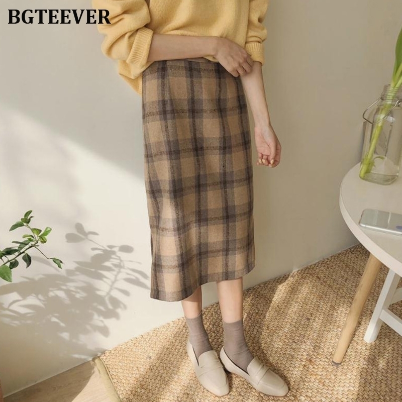BGTEEVER Vintage Long Plaid Skirt Women Autumn Winter High Waist Straight Ladies Skirt Elegant Thick Female Bottom Skirts Y200326, Picture color
BGTEEVER Vintage Long Plaid Skirt Women Autumn Winter High Waist Straight Ladies Skirt Elegant Thick Female Bottom Skirts Y200326, Picture color