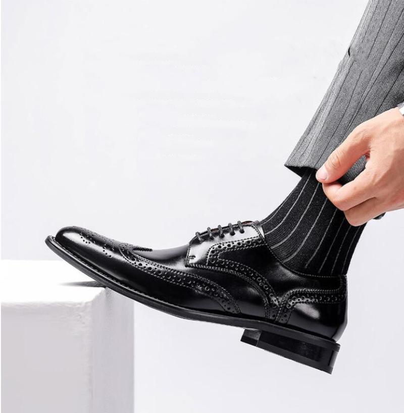 Dress Shoes Luxury Mens Business Genuine Leather Fashion Wedding Oxfords Lace-up Pointed Toe Black Brown Brogues
Dress Shoes Luxury Mens Business Genuine Leather Fashion Wedding Oxfords Lace-up Pointed Toe Black Brown Brogues