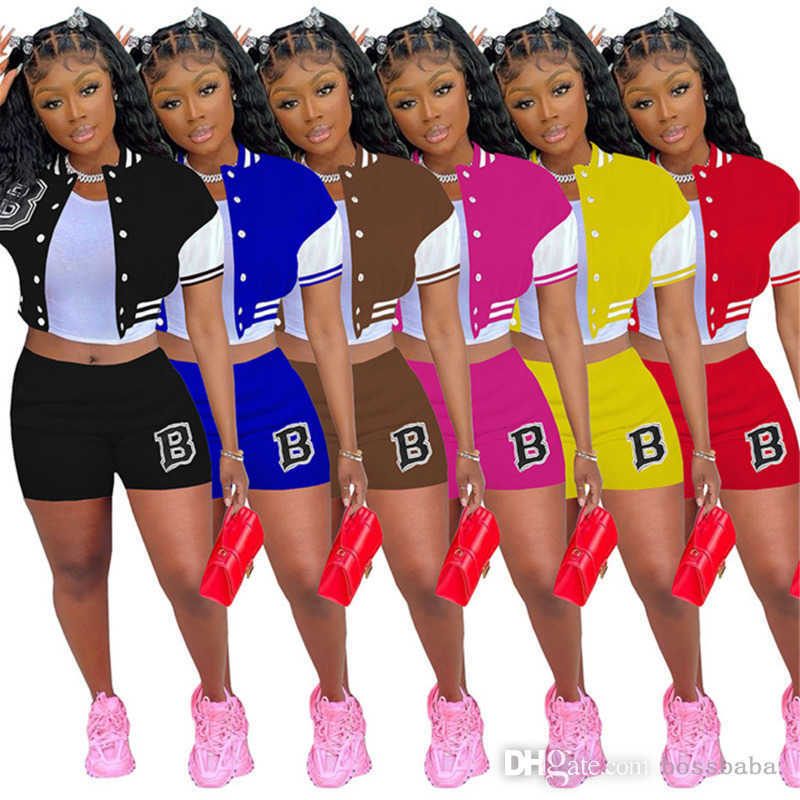Womens Tracksuits 2022 Summer Short Sleeve Pants Set varsity Letter Printed Splicing Two Piece Baseball Jogging Suits, Blue
Womens Tracksuits 2022 Summer Short Sleeve Pants Set varsity Letter Printed Splicing Two Piece Baseball Jogging Suits, Blue