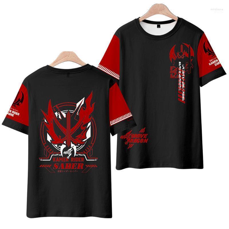 

Men' T-Shirts Anime Kamen Rider Zero-One Saber T Shirt Cosplay Cartoon Short Sleeve Tee T-shirt Cotton Top O-Neck Tshirt Costume Summer Mil