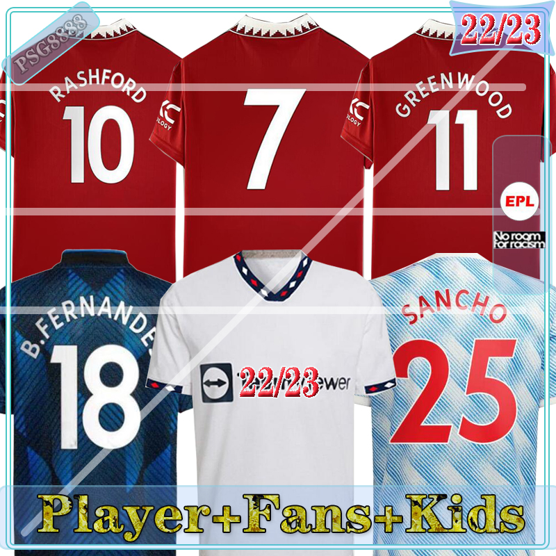 22 23 player Fsan Man UtdS soccer jerseys SANCHO RASHFORD MANS SHAW POGBA 2021 2022 2023 Manchester football shirts fans MARTIAL B. FERNANDES Maillot Foot man kids kits
22 23 player Fsan Man UtdS soccer jerseys SANCHO RASHFORD MANS SHAW POGBA 2021 2022 2023 Manchester football shirts fans MARTIAL B. FERNANDES Maillot Foot man kids kits