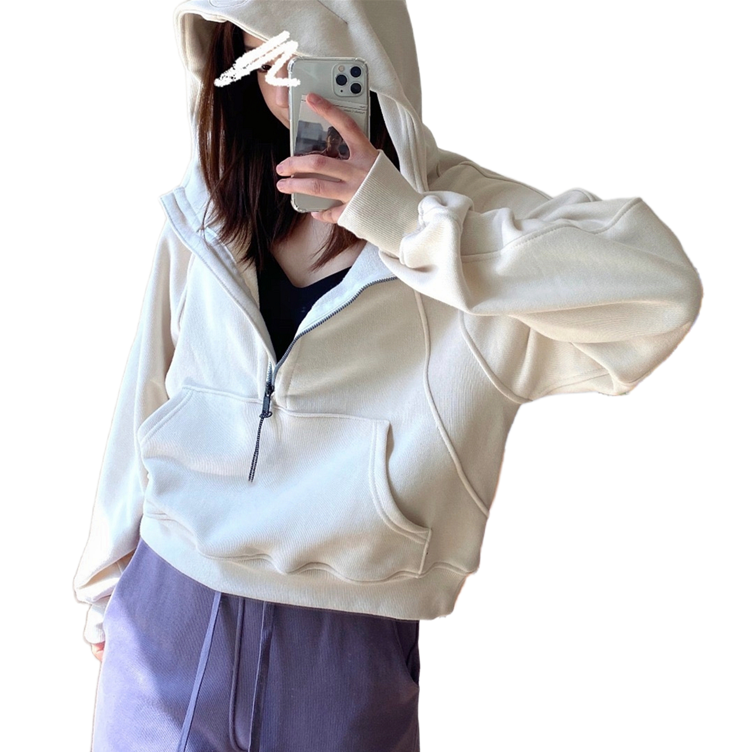 9 color! Women' Jackets yoga wear Scuba Oversized Half-Zip Full zip Hoodie Hoodies & Sweatshirts, logo version,High-Rise Jogger Scuba Sweatpants,high quality, Pants beige
9 color! Women' Jackets yoga wear Scuba Oversized Half-Zip Full zip Hoodie Hoodies & Sweatshirts, logo version,High-Rise Jogger Scuba Sweatpants,high quality, Pants beige
