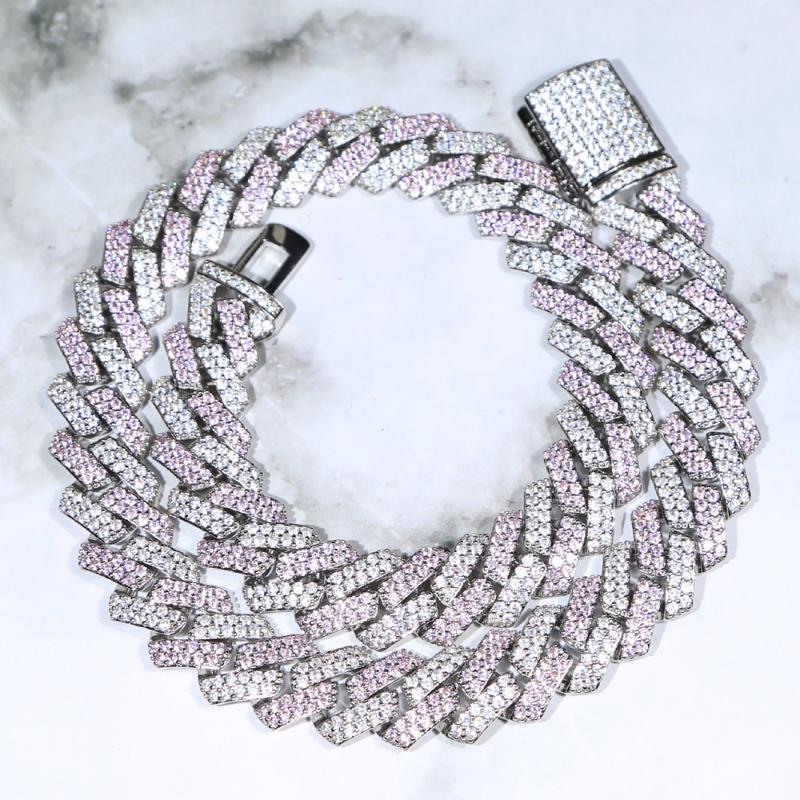 Chains Hip Hop Fashion Choker Necklace With White Pink Cz Paved 15mm Wide Cuban Chain Women Men Charming Rock Jewelry WholesaleChains
Chains Hip Hop Fashion Choker Necklace With White Pink Cz Paved 15mm Wide Cuban Chain Women Men Charming Rock Jewelry WholesaleChains