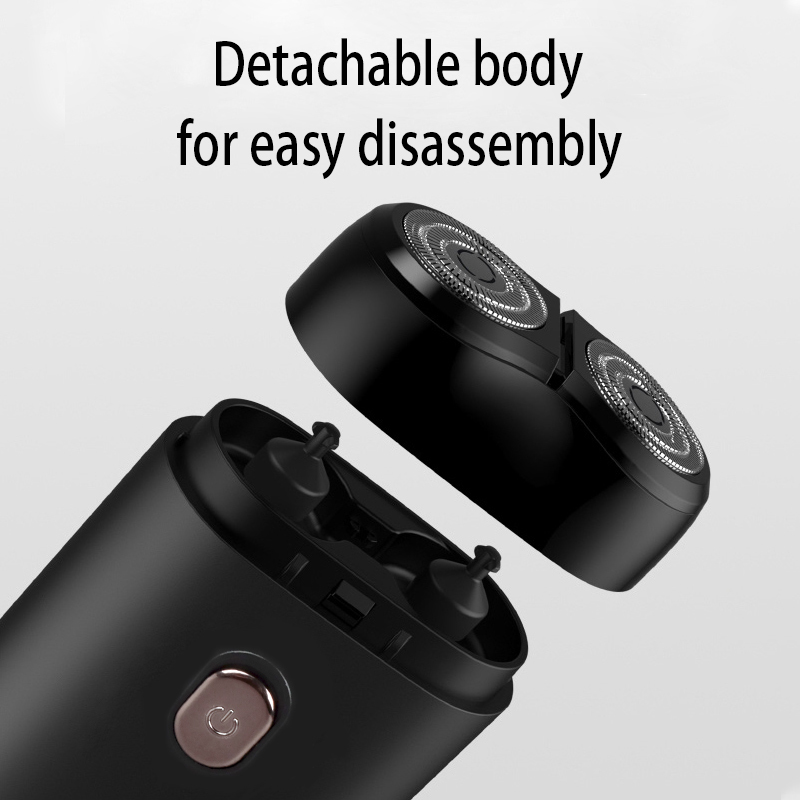 Men's Electric Shaver Double head Dry Wet Beard Trimmer Fully Washable Smart Rechargeable Face Waterproof Razor Steel HIENA 220624