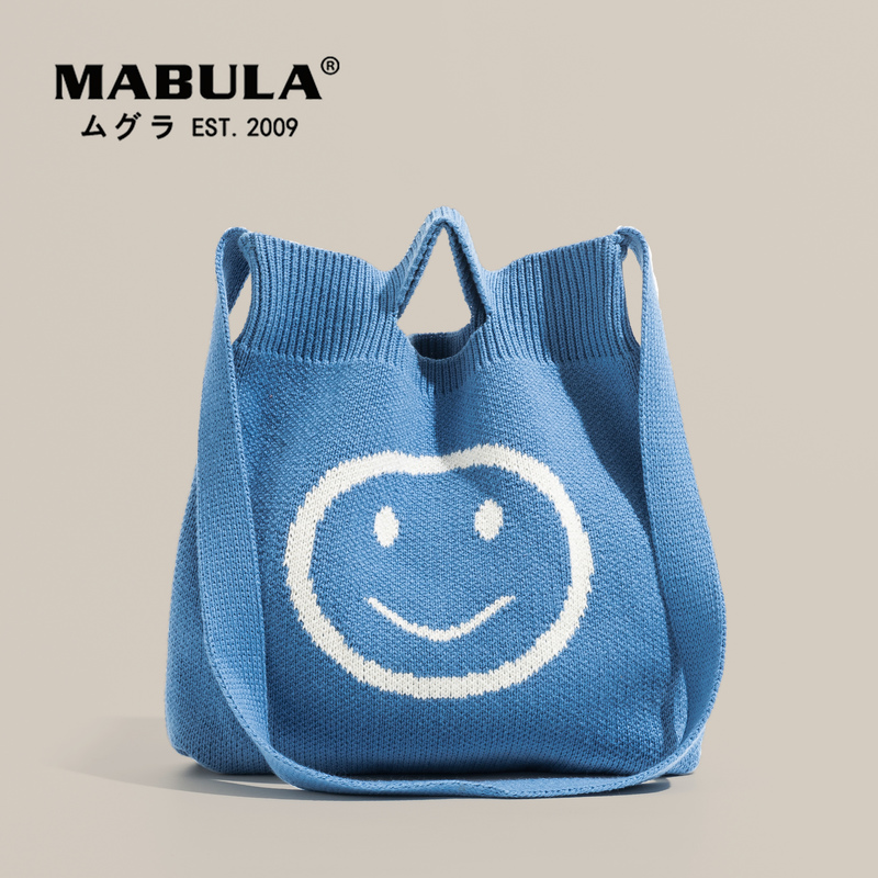 MABULA Smile Print Crochet knitted Tote Handbag Soft Cotton Crossbody Bag for Women Large Capacity Work Travel Purses
MABULA Smile Print Crochet knitted Tote Handbag Soft Cotton Crossbody Bag for Women Large Capacity Work Travel Purses