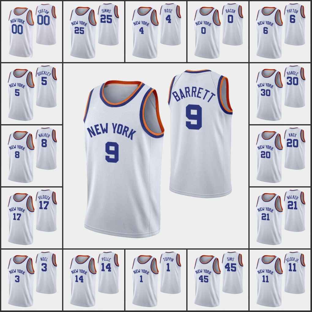 New York Knicks''Derrick Rose Julius Randle RJ Barrett Obi Toppin Matt Mooney Kemba Walker Aamir Simms Custom 75th Anniversary White Jersey
New York Knicks''Derrick Rose Julius Randle RJ Barrett Obi Toppin Matt Mooney Kemba Walker Aamir Simms Custom 75th Anniversary White Jersey