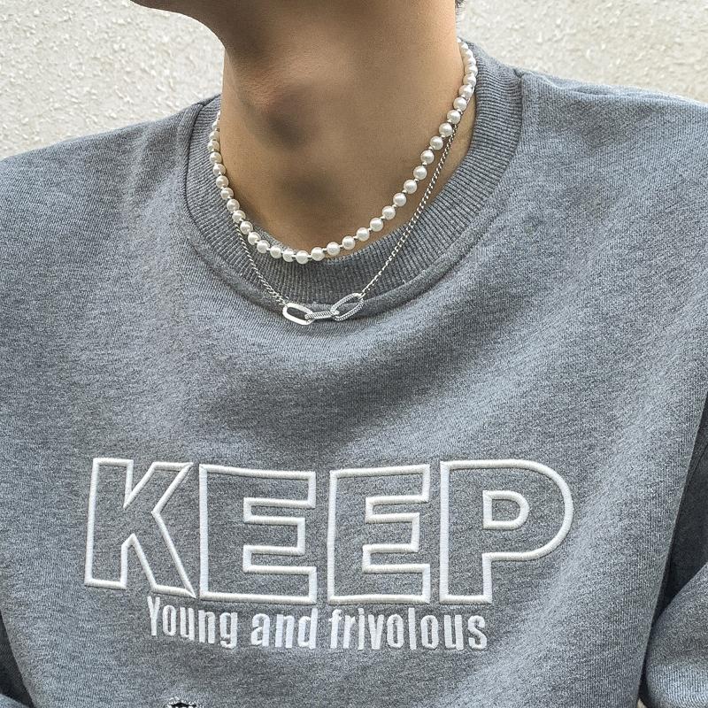 Chokers Double Layer Created Pearl Beaded Arc Geometric Link Chain Choker Necklace For Men Women Grunge Punk Style JewelryChokers
Chokers Double Layer Created Pearl Beaded Arc Geometric Link Chain Choker Necklace For Men Women Grunge Punk Style JewelryChokers