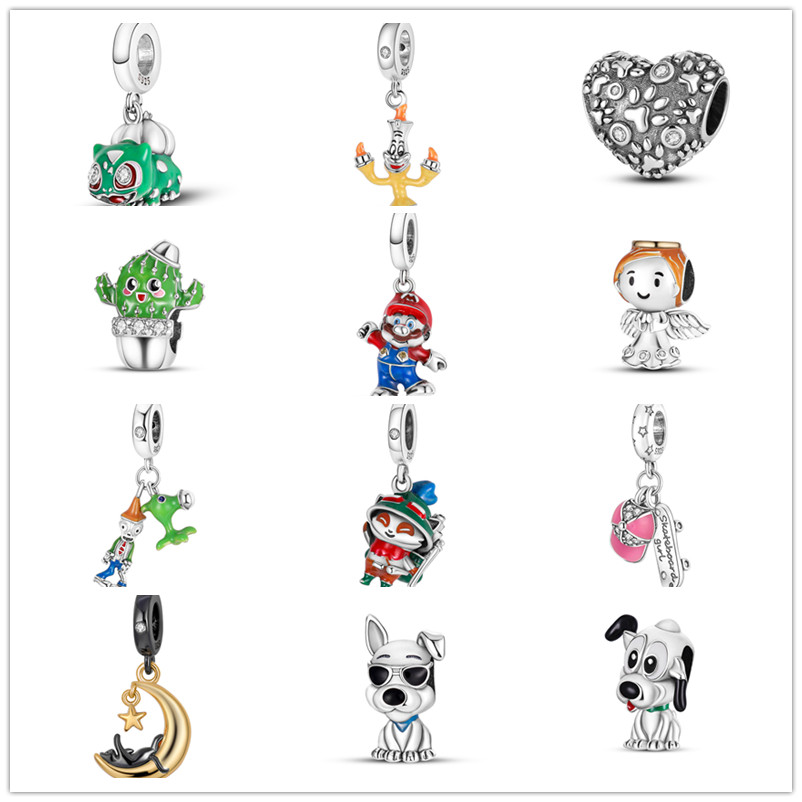 HOT s925 Sterling Silver Loose Beads Angel Moon Dog Charm for Original Pandora Bracelet Charms Bracelet Women DIY Classic Jewelry Accessories Mom Gift
HOT s925 Sterling Silver Loose Beads Angel Moon Dog Charm for Original Pandora Bracelet Charms Bracelet Women DIY Classic Jewelry Accessories Mom Gift