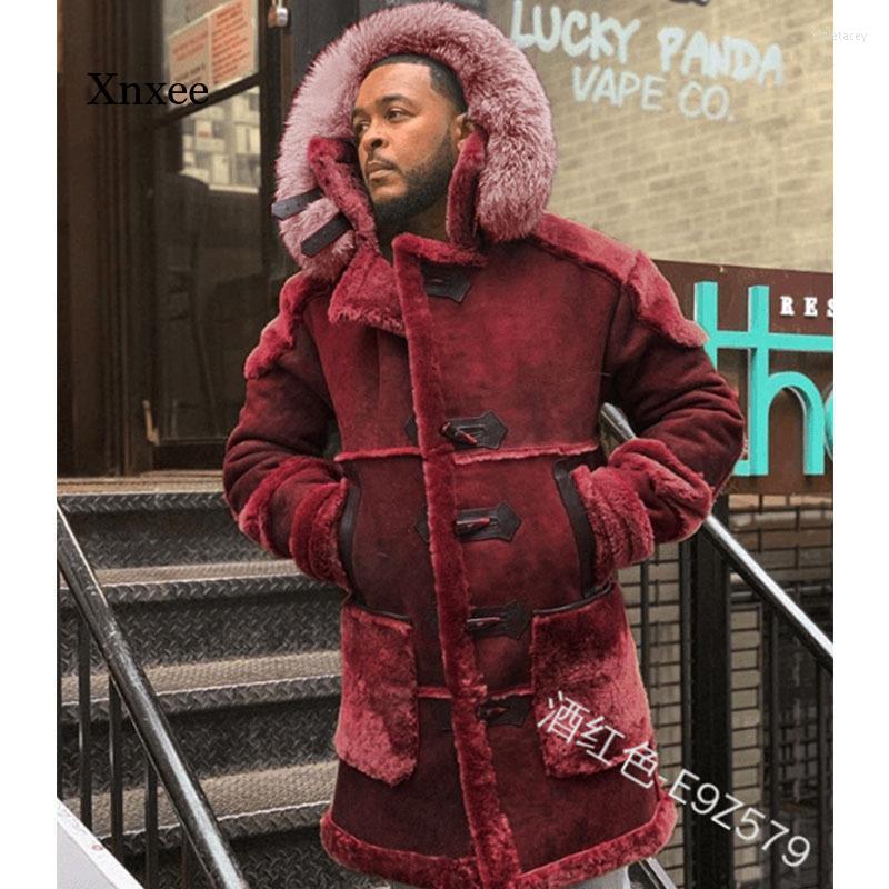 Men's Trench Coats Winter Fashion Long-Sleeved Fur Solid Color Thick Warm Loose Large Size Coat Hooded Jacket Viol22, Burgundy
Men's Trench Coats Winter Fashion Long-Sleeved Fur Solid Color Thick Warm Loose Large Size Coat Hooded Jacket Viol22, Burgundy