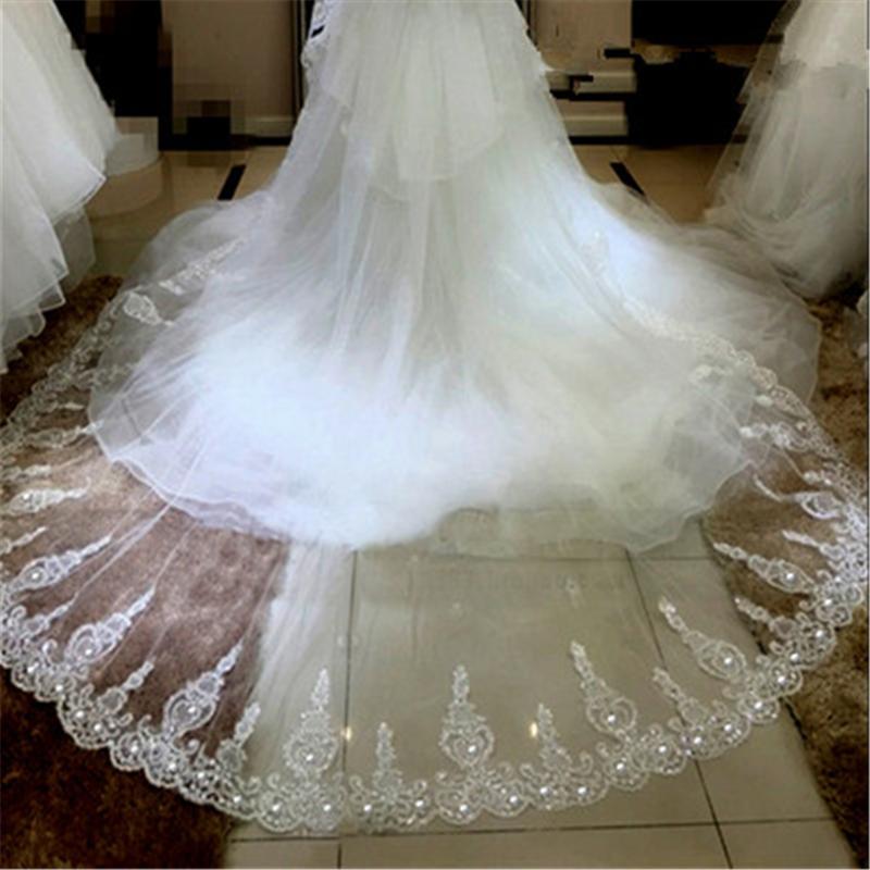 Bridal Veils Wedding Long Lace Edge Sequins Applique Cathedral Face-Covered Veil With Comb 3.5Meters Velo De Novia White/IvoryBridal
Bridal Veils Wedding Long Lace Edge Sequins Applique Cathedral Face-Covered Veil With Comb 3.5Meters Velo De Novia White/IvoryBridal