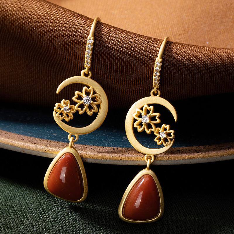 Dangle & Chandelier Natural South Red Agate Eardrop Earrings S925 Sterling Silver Personalized Moon Fashion Jewelry Fresh AccessorieDangle
Dangle & Chandelier Natural South Red Agate Eardrop Earrings S925 Sterling Silver Personalized Moon Fashion Jewelry Fresh AccessorieDangle