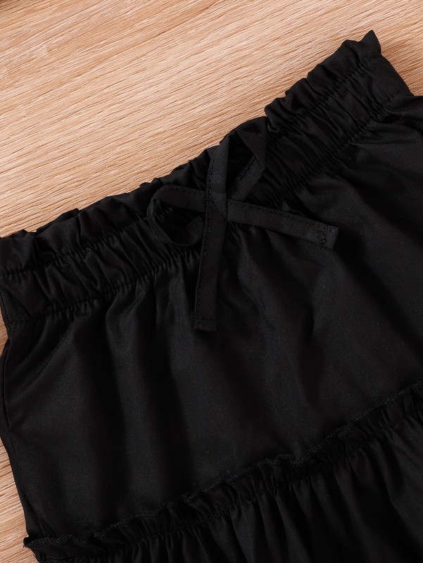 Toddler Girls Cold Shoulder Top And Ruffle Trim Skirt SHE