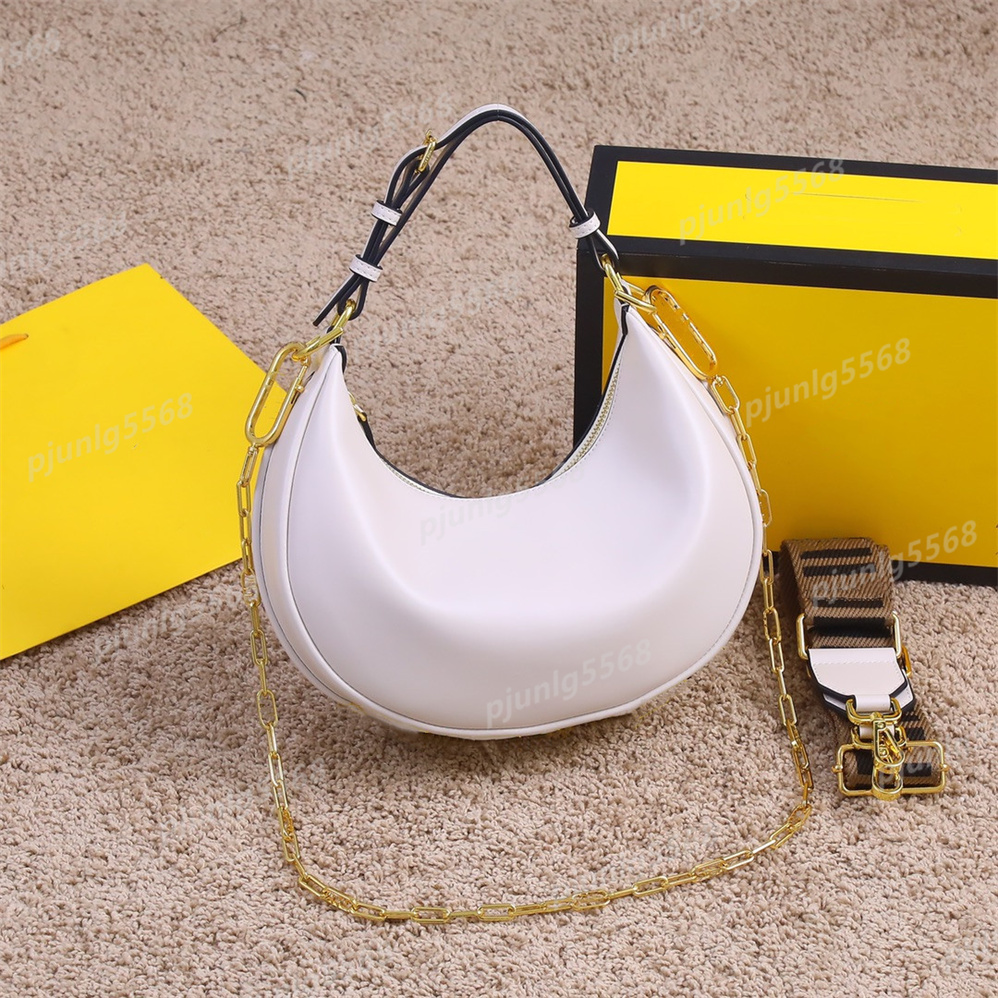 5A Top women's handbag designer crescent shoulder bag small French bread armpit bag tramp patent leather letter handbags