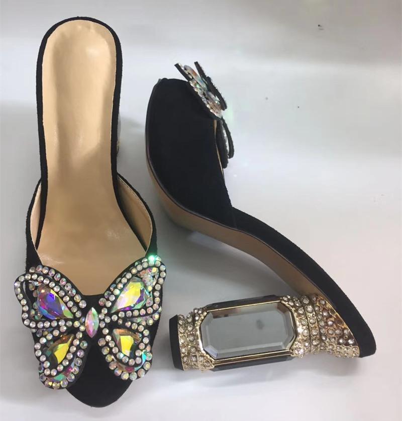 Sandals Summer Rhinestone Butterfly High Heeled Crystal Heels Peep Toe Pumps BY707Sandals, Black
Sandals Summer Rhinestone Butterfly High Heeled Crystal Heels Peep Toe Pumps BY707Sandals, Black