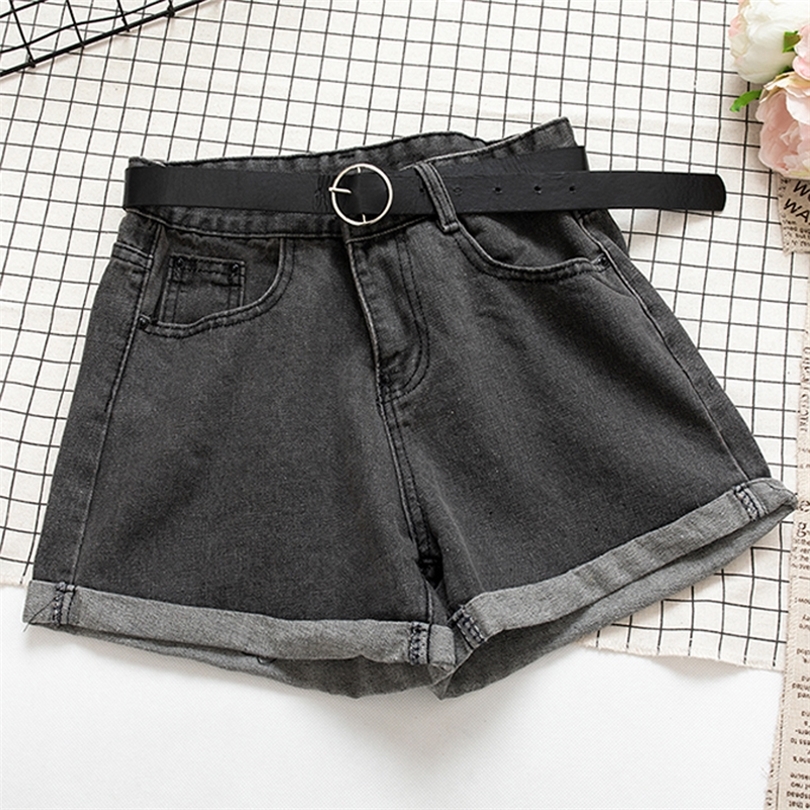 YuooMuoo All Match Sashes Casual Women Denim Shorts Crimping High Waist Slim Summer Jeans Feminino Chic Ladies Bottom 220622