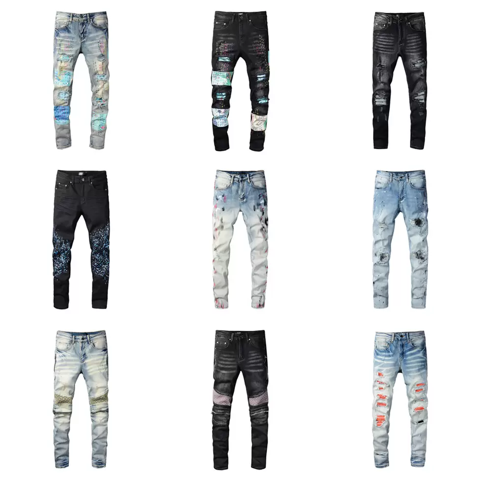 2022 Designer mens jeans hip-hop fashion zipper hole wash jean pants retro torn fold stitching men design motorcycle riding cool slim pant purple jeans for man size 40
2022 Designer mens jeans hip-hop fashion zipper hole wash jean pants retro torn fold stitching men design motorcycle riding cool slim pant purple jeans for man size 40