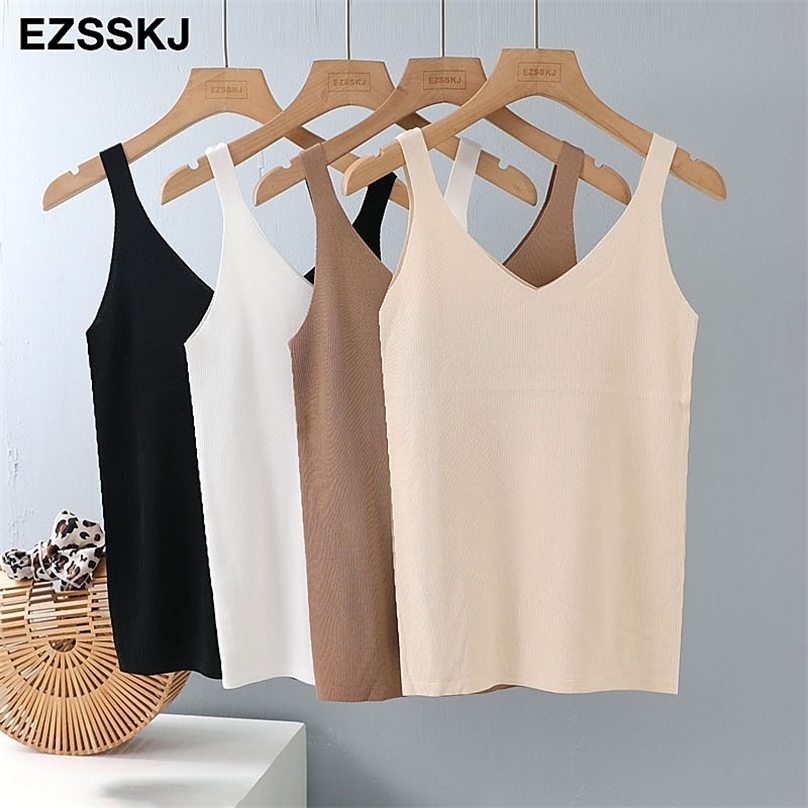 Summer Spring solid v-neck Knit basic Tank Top women Cami Korean Camisole Elastic Vest knit sexy Tops female camis S 220318, Beige
Summer Spring solid v-neck Knit basic Tank Top women Cami Korean Camisole Elastic Vest knit sexy Tops female camis S 220318, Beige