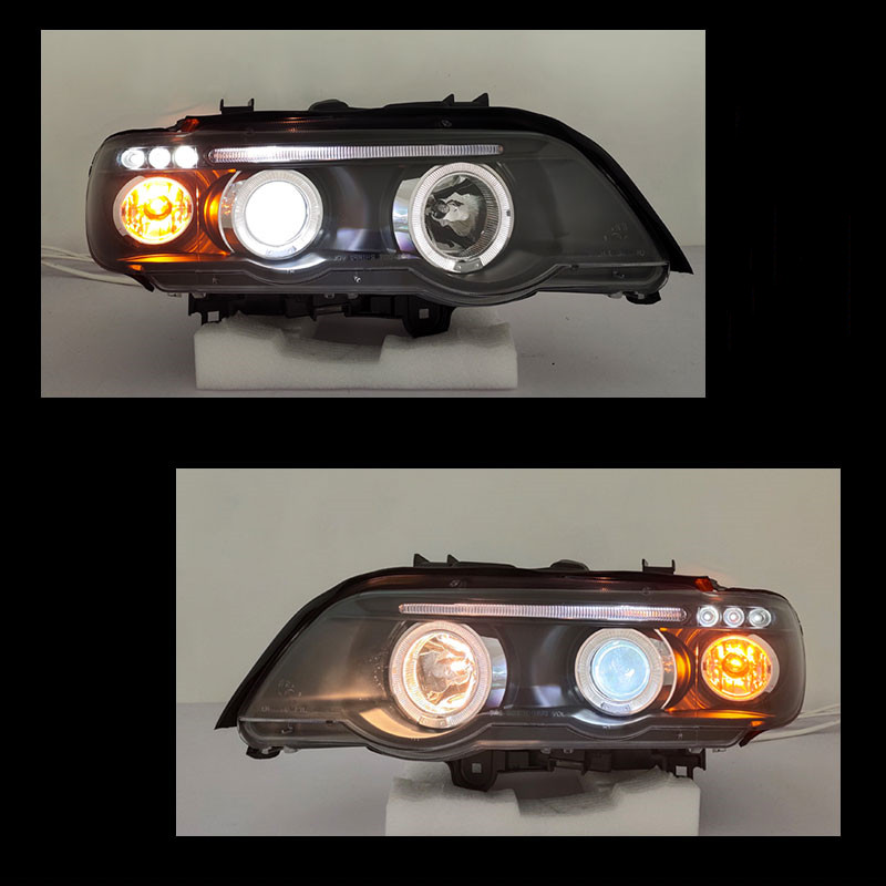 Car Lights LED Head Lamp For BMW X5 LED Headlight 1998-2002 Headlights E53 High Beam Angel Eye DRL Turn Signal Light
