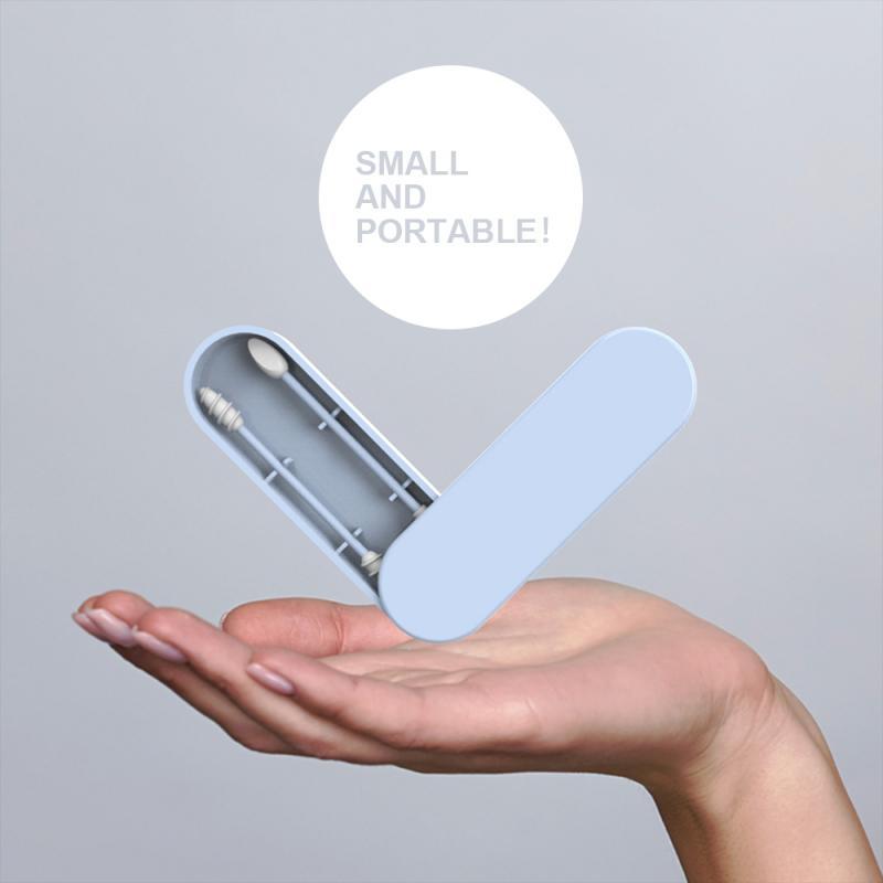 Sponges Applicators & Cotton Reusable Double-ended Eco-friendly Silicone Spiral Swab Cleaner Ear Stick Tool Cleaning With Storage CaseSponge 
Sponges Applicators & Cotton Reusable Double-ended Eco-friendly Silicone Spiral Swab Cleaner Ear Stick Tool Cleaning With Storage CaseSponge