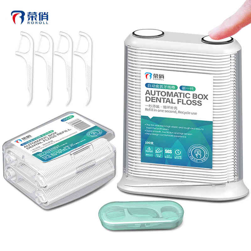 Rong Qiao 100 PCS automatic boxed Upgraded Floss Pick Dispenser portable dental floss stick Cleaning Tooth T220810
Rong Qiao 100 PCS automatic boxed Upgraded Floss Pick Dispenser portable dental floss stick Cleaning Tooth T220810