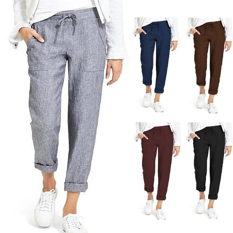 Women' Pants & Capris Brand Cotton Linen Women Soft Loose Sports Breathable Slim Ankle Length Trousers Korean Leisure Fitness 2022Women, Khaki 2
Women' Pants & Capris Brand Cotton Linen Women Soft Loose Sports Breathable Slim Ankle Length Trousers Korean Leisure Fitness 2022Women, Khaki 2
