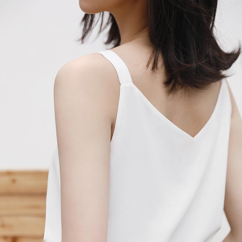 Women' Tanks & Camis Korean Chiffon Women Tops Sexy Halter Top Woman Sleeveless Solid Tank Plus Size V-neck Camisole Basic White, Black 
Women' Tanks & Camis Korean Chiffon Women Tops Sexy Halter Top Woman Sleeveless Solid Tank Plus Size V-neck Camisole Basic White, Black
