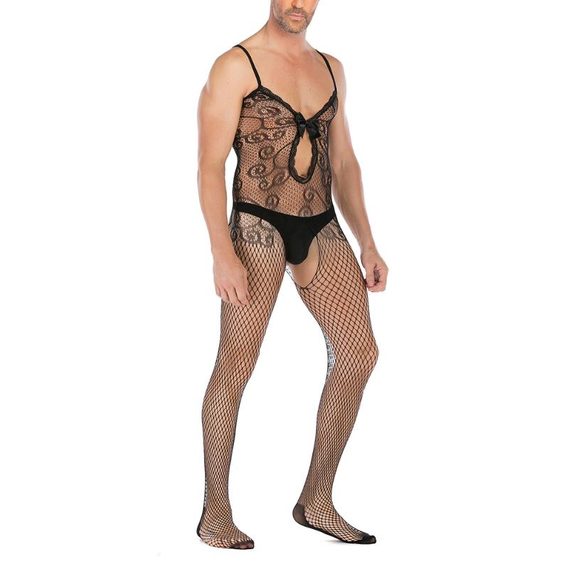 Men's G-Strings Open Crotch Bodysuit Man Transparent Hollow Out Jumpsuit Erotic Lingerie Sexy Cut-Out Mesh Body Stocking Gay Sissy Underwear, Blue
Men's G-Strings Open Crotch Bodysuit Man Transparent Hollow Out Jumpsuit Erotic Lingerie Sexy Cut-Out Mesh Body Stocking Gay Sissy Underwear, Blue