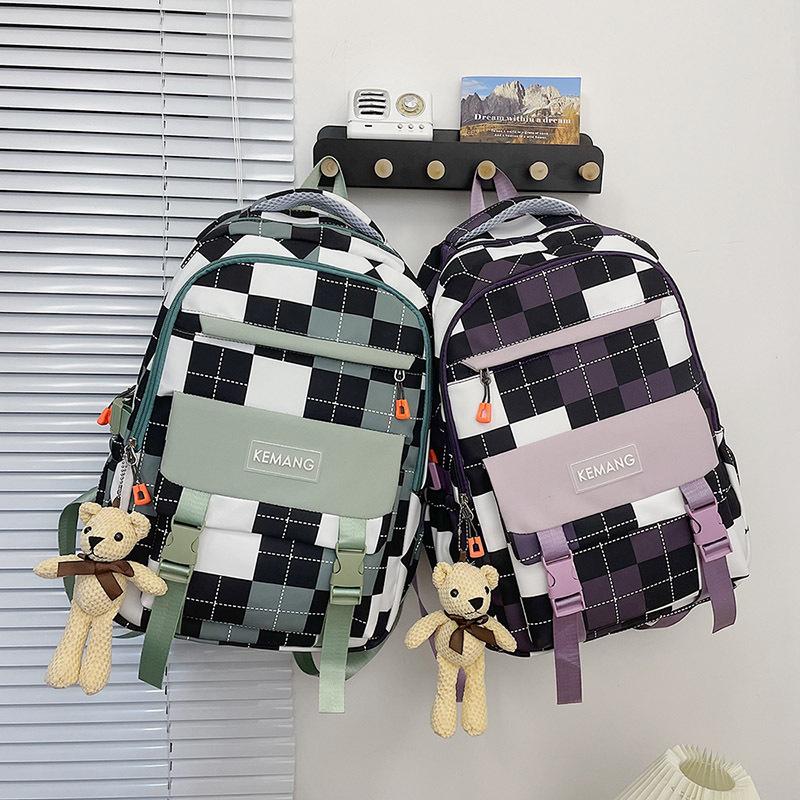 School Bags 2022 Schoolbag Female Japanese Junior High College Students Korean Version Checkerboard Tooling Backpack, Only-bag
School Bags 2022 Schoolbag Female Japanese Junior High College Students Korean Version Checkerboard Tooling Backpack, Only-bag