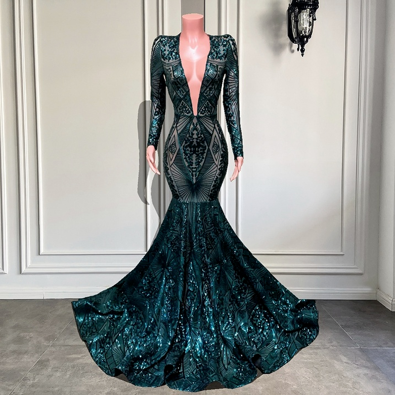 Long Sleeve Prom Dresses 2022 Sexy Mermaid Sheer Sparkly Emerald Green Sequined Black Girls Prom Gala Party Gowns B0415, Ivory
Long Sleeve Prom Dresses 2022 Sexy Mermaid Sheer Sparkly Emerald Green Sequined Black Girls Prom Gala Party Gowns B0415, Ivory