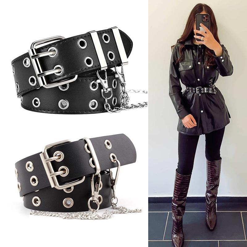 Belts Unisex Jeans Belt Punk Gothic For Women Men Waist Corset Cinturon Mujer Chain Ketting Riem High Quality Cummerbunds Cintos, Black
Belts Unisex Jeans Belt Punk Gothic For Women Men Waist Corset Cinturon Mujer Chain Ketting Riem High Quality Cummerbunds Cintos, Black