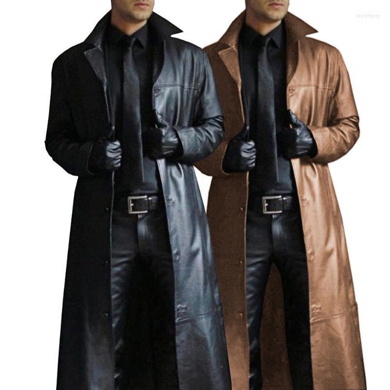 Men's Trench Coats Men Overcoat Solid Color Long Coat Single-breasted Autumn Winter Sleeve Turndown Collar Punk Jacket For Riding Viol22, Black
Men's Trench Coats Men Overcoat Solid Color Long Coat Single-breasted Autumn Winter Sleeve Turndown Collar Punk Jacket For Riding Viol22, Black