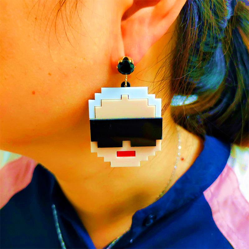 Dangle & Chandelier Pixel Cartoon Portraits Face Earrings For Women Vintage Acrylic Jewelry Fashion AccessoriesDangle
Dangle & Chandelier Pixel Cartoon Portraits Face Earrings For Women Vintage Acrylic Jewelry Fashion AccessoriesDangle