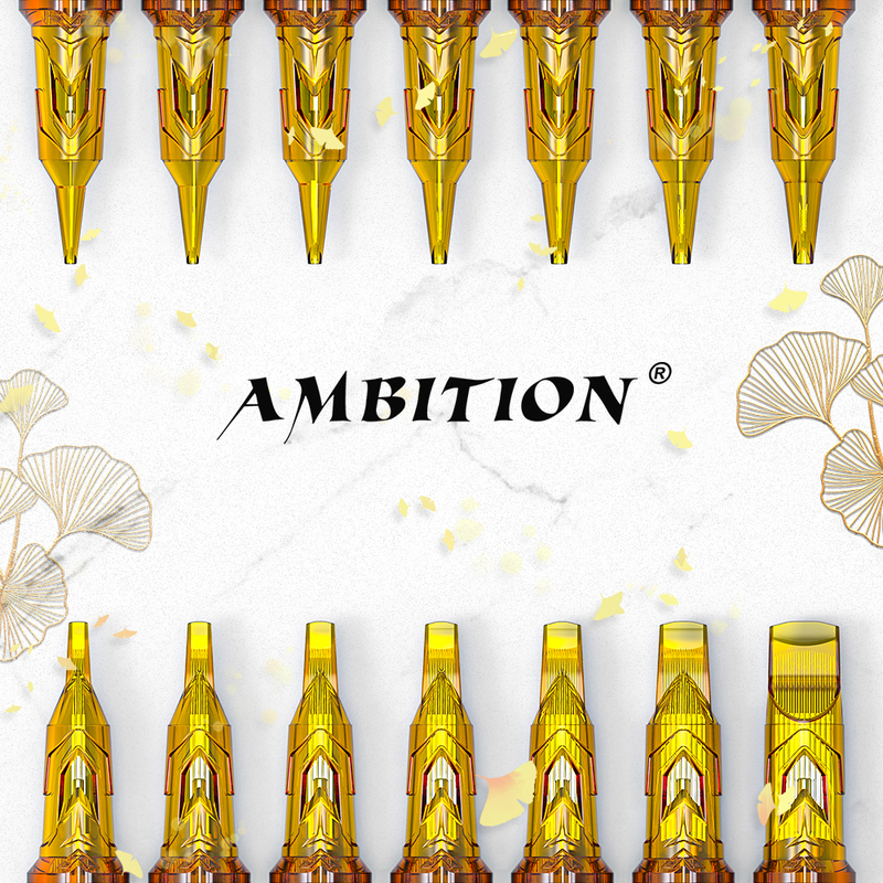 Ambition Golden Armor Tattoo Cartridge Needles RL Disposable Sterilized Safety Tattoo Needle for Cartridge Machines Grips 20pcs 220726
