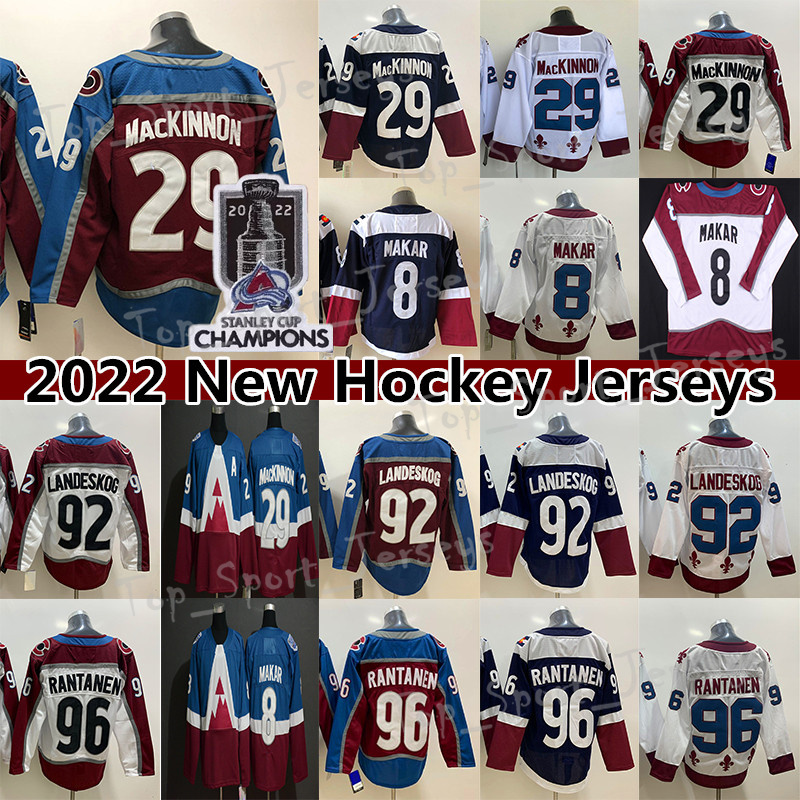 Colorado 2022 Stanley Cup Champions hockey jersey 29 Nathan MacKinnon 8 Cale Makar 96 Mikko Rantanen 92 Gabriel Landeskog 21 Peter Forsberg 19 Joe Sakic jerseys, White reverse retro
Colorado 2022 Stanley Cup Champions hockey jersey 29 Nathan MacKinnon 8 Cale Makar 96 Mikko Rantanen 92 Gabriel Landeskog 21 Peter Forsberg 19 Joe Sakic jerseys, White reverse retro