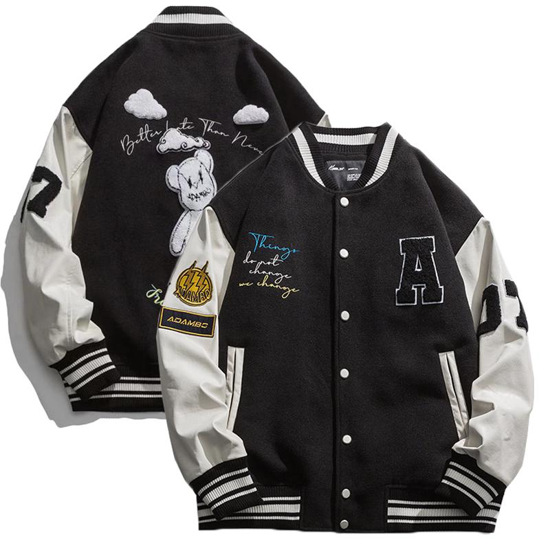 Men' Jackets 2022 American Baseball Uniform Mens Spring And Autumn Flight Jacket Couple Japanese Tide Brand -40, Black
Men' Jackets 2022 American Baseball Uniform Mens Spring And Autumn Flight Jacket Couple Japanese Tide Brand -40, Black