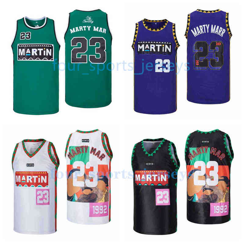 Movie Basketball Jerseys 23 MARTY MAR Men Size S-XXL, As picture