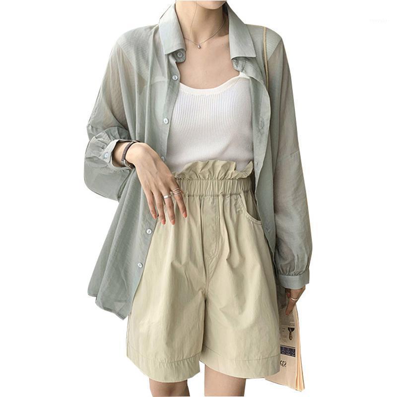 Women's Shirt Long-sleeve Large Size Blouse Transparent Mid-length Sunscreen Cardigan Jacket Female Tops Blouses & Shirts, Green
Women's Shirt Long-sleeve Large Size Blouse Transparent Mid-length Sunscreen Cardigan Jacket Female Tops Blouses & Shirts, Green