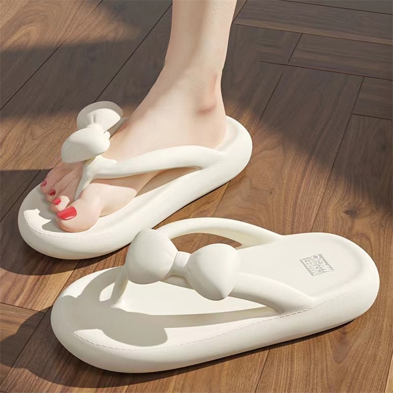 BEVERGREEN Bowknot Soft Sole Flip Flop Clip Toe Cloud Slippers Female Summer Platform Bathroom Slides Woman 220614, A-white
BEVERGREEN Bowknot Soft Sole Flip Flop Clip Toe Cloud Slippers Female Summer Platform Bathroom Slides Woman 220614, A-white