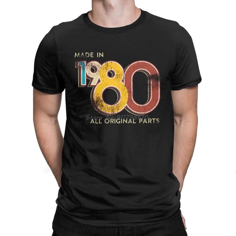 Men's T-Shirts Made In 1980 40th Birthday 40 Years Old School Retro T Shirt Anniversary Cotton Tops Short Sleeve Tee Unique T-ShirtsMen's, Black
Men's T-Shirts Made In 1980 40th Birthday 40 Years Old School Retro T Shirt Anniversary Cotton Tops Short Sleeve Tee Unique T-ShirtsMen's, Black