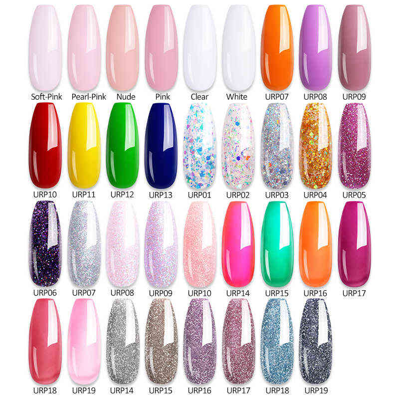 NXY Nail Gel 15ml Extension Kit Glitter Clear Color Art Set Crystal Fast Building Uv Polish Acrylic Tool 0328