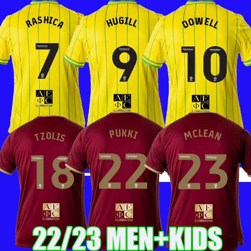 Norwich 22 23 Soccer Jersey City 2022 2023 camiseta de futbol PUKKI HUGILL RASHICA MCLEAN DOWELL BUENDIA TZOLIS SARGENT FOOTY home away men kids kit football shirt
Norwich 22 23 Soccer Jersey City 2022 2023 camiseta de futbol PUKKI HUGILL RASHICA MCLEAN DOWELL BUENDIA TZOLIS SARGENT FOOTY home away men kids kit football shirt