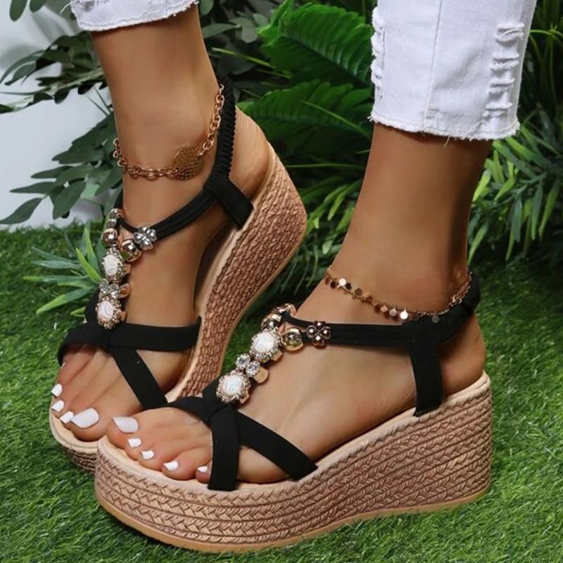 Sandals Summer Casaul Women's Platform Wedges High Heels Beach Retro Bead Fashion Lady Thick Bottom Shoes WomanSandals, Beige style 1
Sandals Summer Casaul Women's Platform Wedges High Heels Beach Retro Bead Fashion Lady Thick Bottom Shoes WomanSandals, Beige style 1